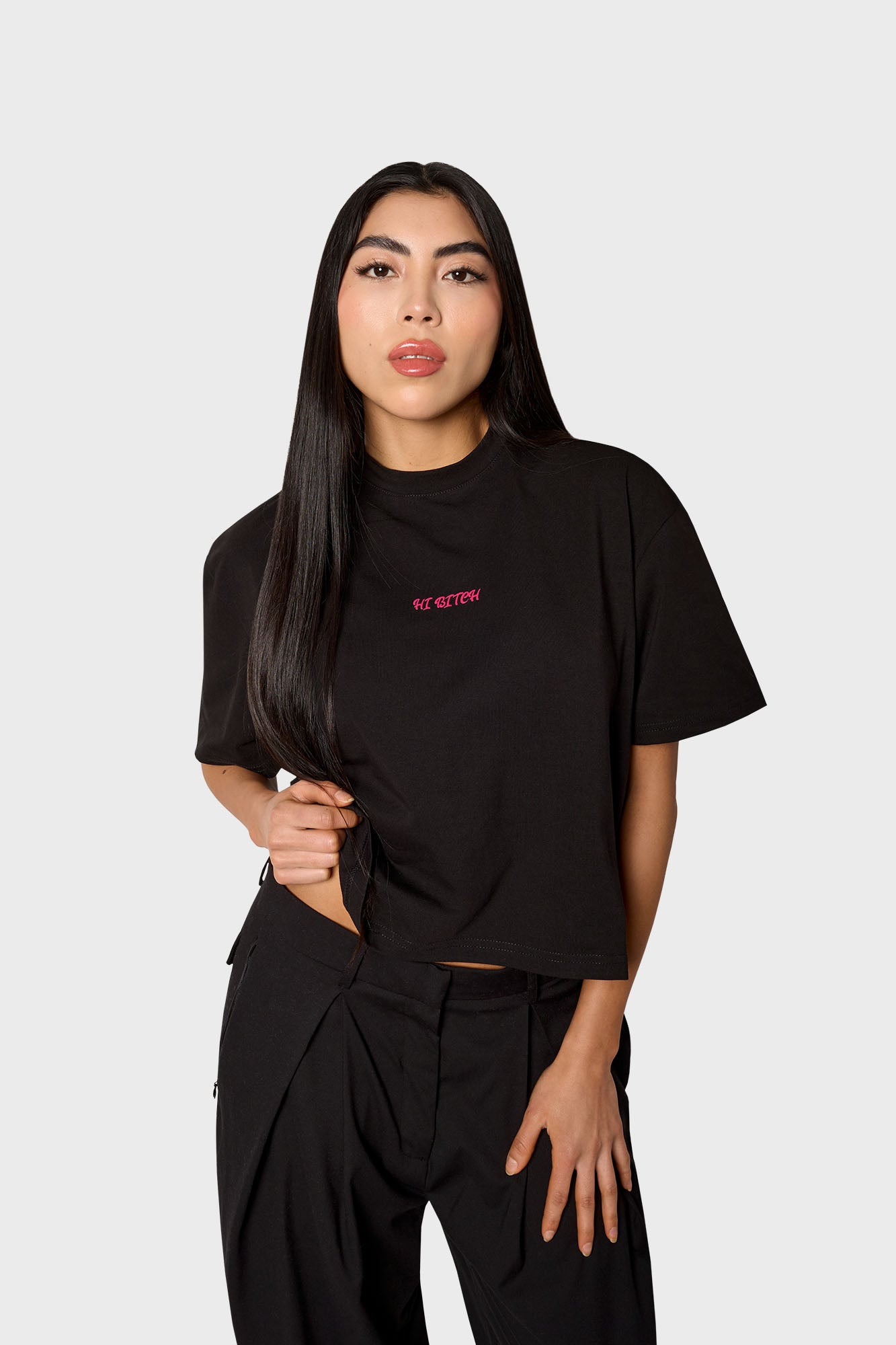 Hi bitch crop t-shirt