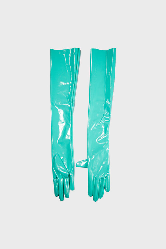 Turquoise gloves