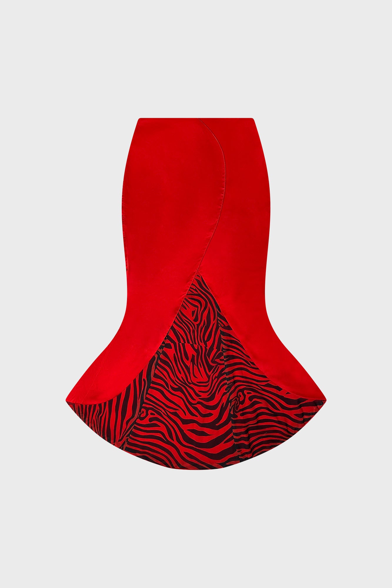 Red zebra skirt