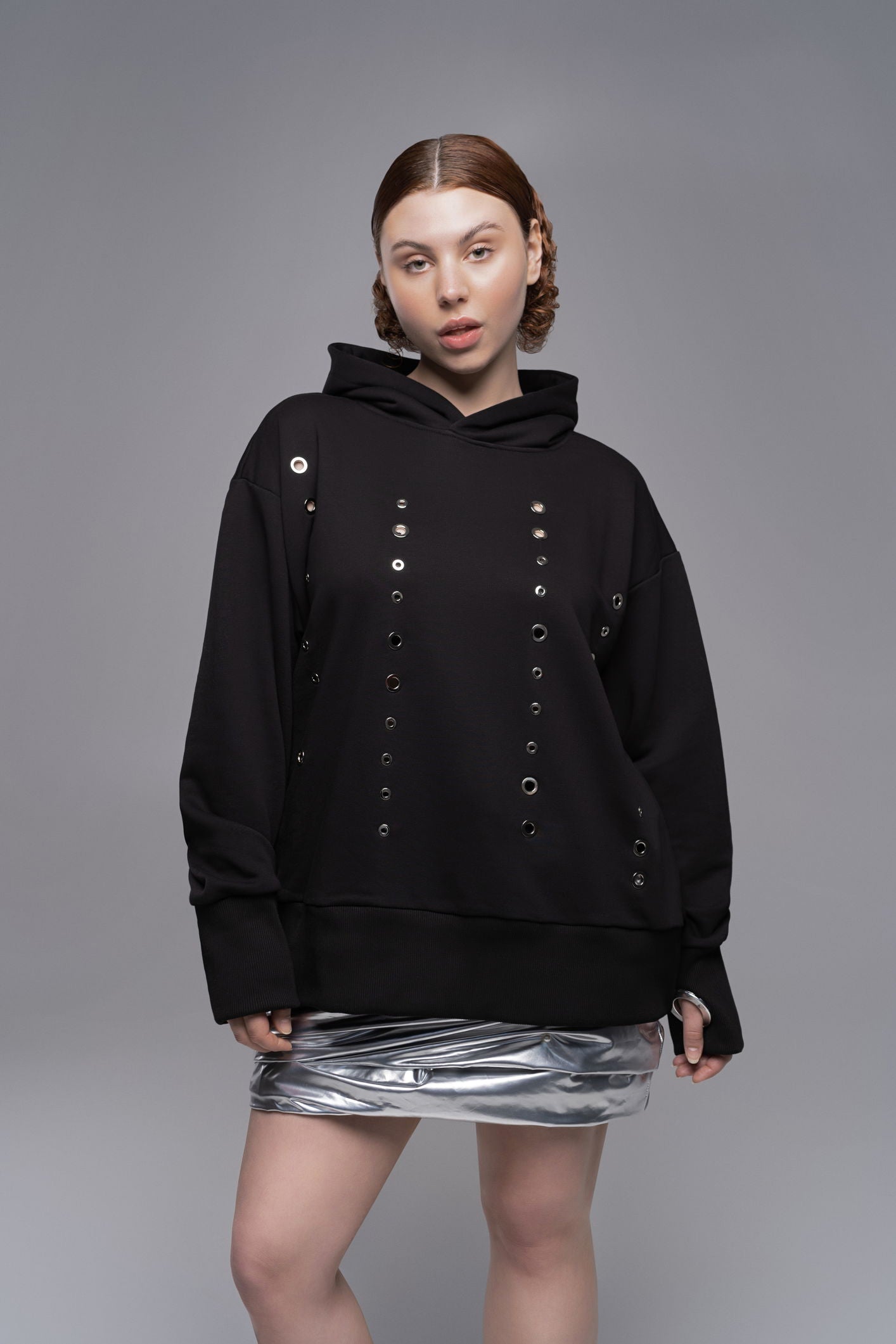 Eyelet hoodie