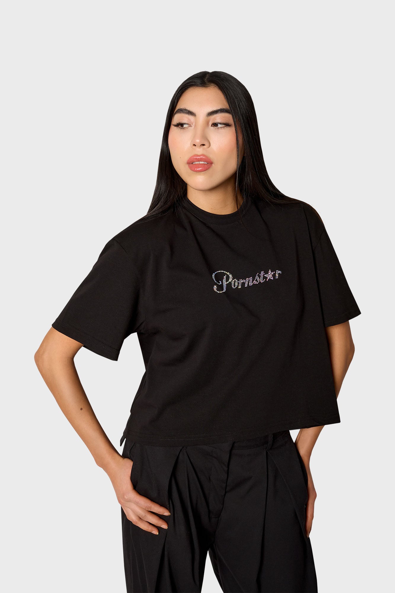 Pornstar crop t-shirt