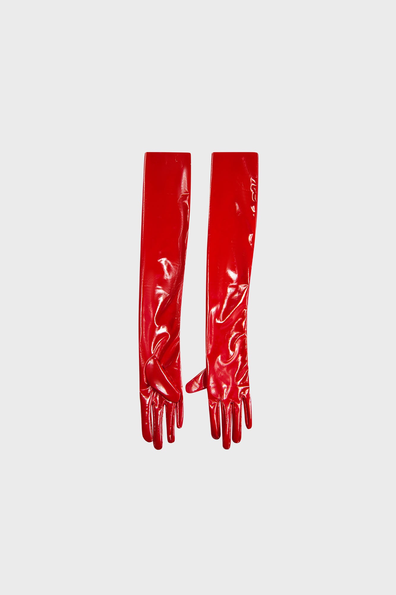 Red opera gloves