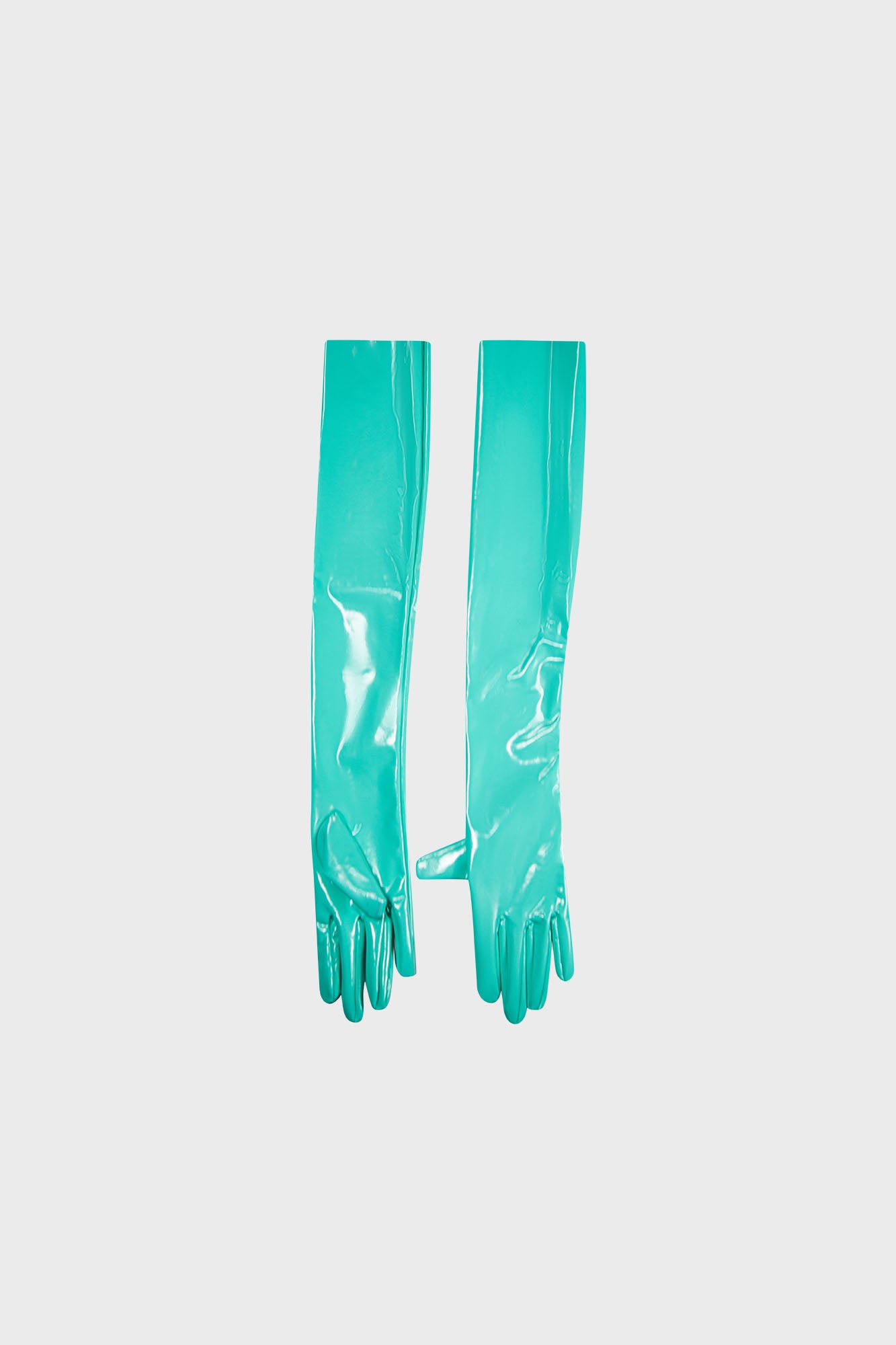 Turquoise opera gloves